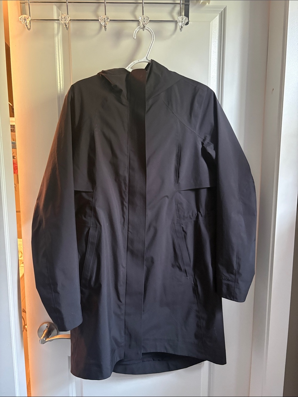 LULU LEMON REBEL Black Hooded Raincoat